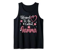Blessed to Be Called Gamma Flower Heart Cute Mother's Day Débardeur