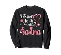 Blessed to Be Called Gamma Flower Heart Cute Mother's Day Sweatshirt