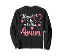 Blessed to Be Called Gram Flower Heart Cute Mother's Day Sweatshirt