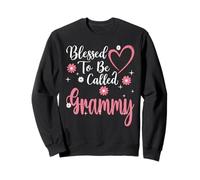 Blessed to Be Called Grammy Flower Heart Cute Mother's Day Sweatshirt