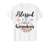 Blessed to Be Called Grandma Femme Floral Mère Mignon Fête des Mères T-Shirt