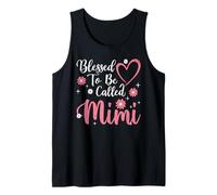 Blessed to Be Called Mimi Flower Heart Cute Mother's Day Débardeur