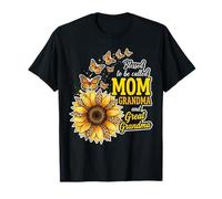 Blessed to Be Called Mom and Grandma Tournesol Fête des Mères T-Shirt