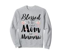 Blessed to Be Called Mom and Mamaw Floral Cute Mother's Day Sweatshirt