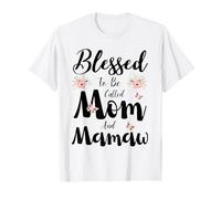 Blessed to Be Called Mom and Mamaw Floral Cute Mother's Day T-Shirt