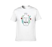 Blessed to Be Called Mom Gifts Mother's Day Flower Art Men's T-Shirt Unisex White Men Tees M