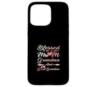 Blessed to Be Called Mom Grandma and Great Grandma Coque pour iPhone 15 Pro Max