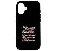 Blessed to Be Called Mom Grandma and Great Grandma Coque pour iPhone 16