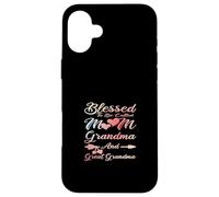Blessed to Be Called Mom Grandma and Great Grandma Coque pour iPhone 16 Plus