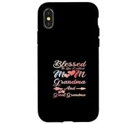Blessed to Be Called Mom Grandma and Great Grandma Coque pour iPhone X/XS