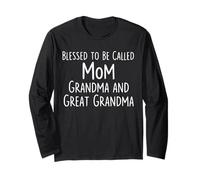 Blessed to Be Called Mom Grandma Great Grandma Mother's Day Manche Longue