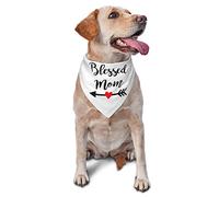 Blessed to Be Called Mom Spring Dog Bandanas Boy Bulk Puppy Foulard Réglable Doux Triangle Bavoirs Accessoires pour Petits Moyens Grands Chiens Chats Blanc
