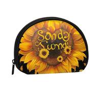 Blessed to Be Called Nana - Porte-monnaie imprimé tournesol pour femme - Joli petit portefeuille avec fermeture éclair, Noir , Taille unique, Pochette à monnaie