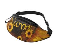 Blessed to Be Called Nana Sac banane imprimé tournesol avec prise casque, sac banane personnalisé unisexe pour la course à pied, la randonnée, pour homme et femme, Noir , Taille unique