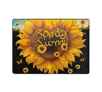 Blessed to Be Called Nana Tapis de sol en flanelle avec imprimé tournesol - 203,2 x 147,3 cm - Tapis de sol doux en mousse à mémoire de forme - Tapis chaud et silencieux pour chambre à coucher, salle