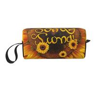 Blessed to Be Called Nana Trousse de maquillage avec imprimé tournesol Simple Voyage étanche Trousse de toilette Organiseur pour femmes, mamans et filles, blanc, Taille unique, Trousse de toilette