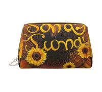 Blessed to Be Called Nana Trousse de toilette imprimée tournesol pour femme et maman, petite trousse de maquillage de voyage en cuir PVC avec fermeture éclair, blanc, Taille unique, Trousse de