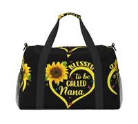 Blessed to Be Called Sac de voyage à main imprimé tournesol Idéal pour les voyages longue distance et un usage quotidien, Noir , Taille unique