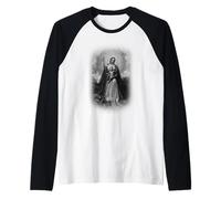 Blessed Virgin Mary Holding Baby Jesus T-Shirt Manche Raglan