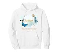 Blessed - Women's Christian Faith Butterfly Bible Verse Sweat à Capuche