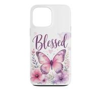 Blessed - Women's Christian Faith Butterfly Watercolor Coque pour iPhone 13 Pro Max