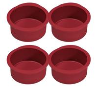 BlessFly Lot de 4 moules à gâteau ronds en silicone antiadhésif - 10 cm / 15 cm / 20 cm - Flexible - Sans BPA - Pour gâteaux superposés, pizza, fromage, chocolat (10 cm/4 pièces)