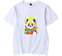 Blessing Bear Kawaii Black Tshirt Women Harajuku T-Shirt Korean Gothic Aesthetic Streetwear Tees New Tops White Manches Courtes(Small)