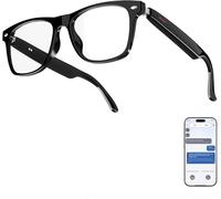 BLESSOURCE Lunettes intelligentes AI, lunettes Bluetooth pour homme et femme, appareil de traducteur, 116 langues et accents, filtre de lumière bleue et verres polarisés de protection UV