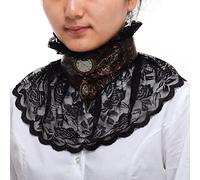 BLESSUME 1PC Elizabeth Femmes Mini Cap Dentelle Cou Fraise victorien Steampunk Cou Collier