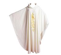 BLESSUME Blanc Catholique Église Chasuble Prêtre Robe Clegy Vêtements