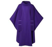 BLESSUME Blanc Catholique Église Chasuble Prêtre Robe Clegy Vêtements (Violet)