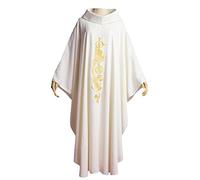 BLESSUME Blanc Catholique Église Chasuble Prêtre Robe Hommes Clegy Vêtements