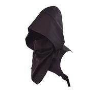 BLESSUME Bonnet de Capuche Steampunk Rogue avec Cape de Costume Ajustable à Boucle de Bras, Noir , Taille unique