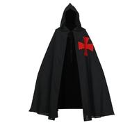BLESSUME Cape de chevalier templier médiéval avec capuche