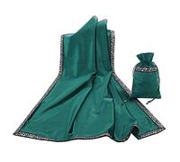BLESSUME cartes divination tarot nappe tissu tapis de tarot divinatoire (Vert)