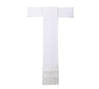 BLESSUME Catholique Prêtre Vêtement Ceinture de taille Cardinal Clergyman Sash(S, Ceinture blanche uniquement)