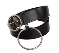 BLESSUME Ceinture de boucle médiévale Punk LARP (Noir)