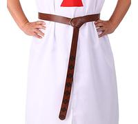BLESSUME Ceinture médiévale en cuir synthétique pour reconstitution viking, 165 cm Marron foncé, taille unique