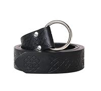 BLESSUME Ceinture médiévale LARP en cuir synthétique, 165 cm - Noir 2, taille unique