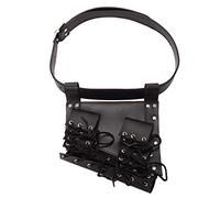 BLESSUME Ceinture Porte-épée Médiévale Rapière Ceinture Porte-Grenouille à Laçage Croisé, Noir (Style#1)