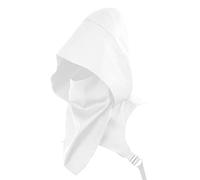 BLESSUME Chapeau Steampunk Rogue Cowl Hood Costume Cape avec boucle de bras réglable, blanc, Taille unique