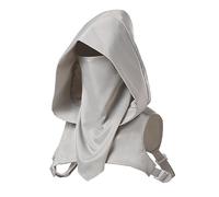 BLESSUME Chapeau Steampunk Rogue Cowl Hood Costume Cape avec boucle de bras réglable, gris, taille unique