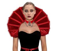 BLESSUME Col montant gothique en dentelle, col montant victorien en maille pour costume d'Halloween