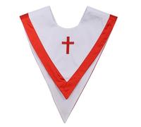 BLESSUME Collier de chœur unisexe en forme de V avec croix, Blanc 3., taille unique
