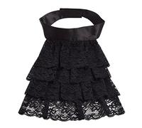 BLESSUME Dentelle Jabot Médiéval Costume, Gros Noir Jabot