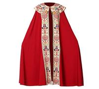 BLESSUME Église Catholique Chape Prêtre Costume imprimé de la cape du clergé (Rouge,L)
