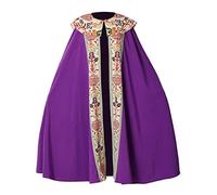 BLESSUME Église Catholique Chape Prêtre Costume imprimé de la cape du clergé (Violet,L)
