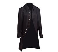 BLESSUME Hommes Colonial Costume Manteau (Noir, M)