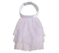 BLESSUME Jabot Dentelle Médiéval Costume, Gros Blanc Jabot