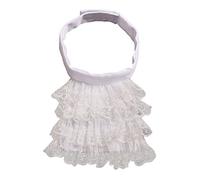 BLESSUME Jabot Dentelle Médiéval Costume, Peu Blanc Jabot